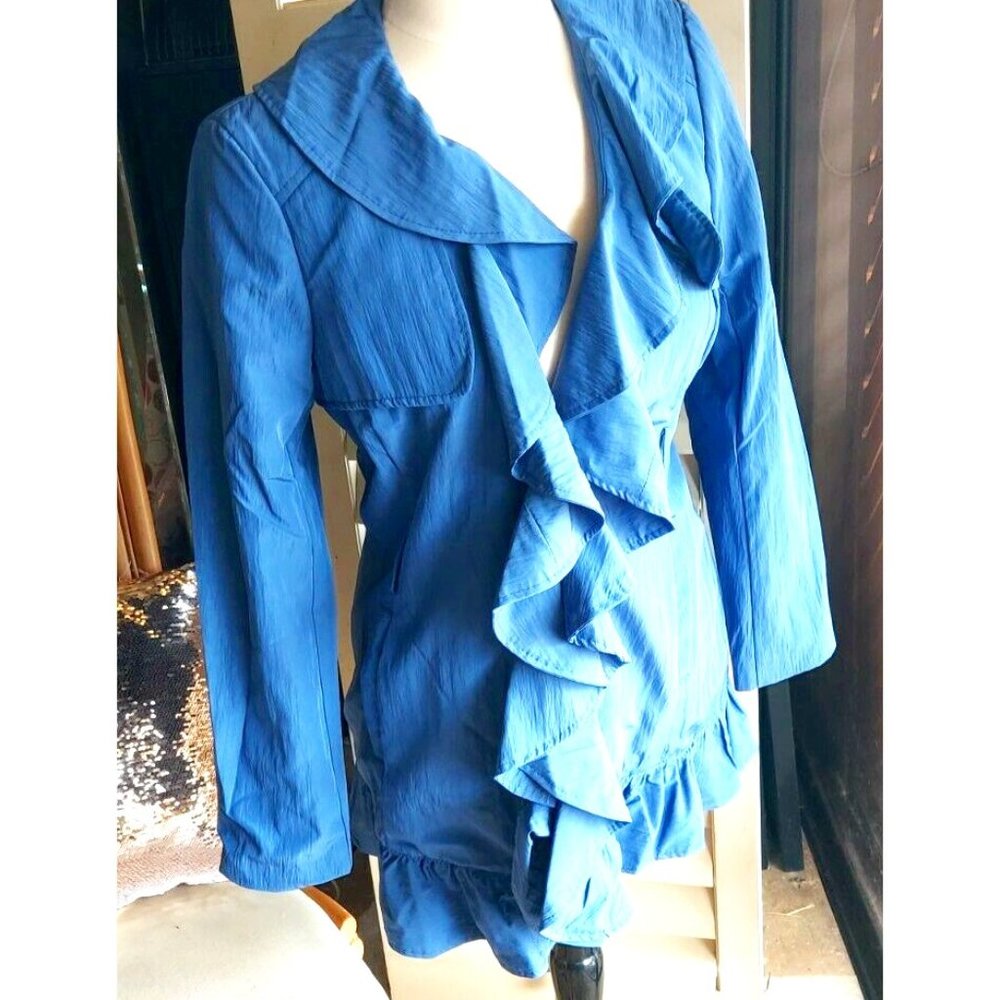 New VTG Dalia Collection Women's Jacket size 6 Blue  nylon polyester cotton NWT